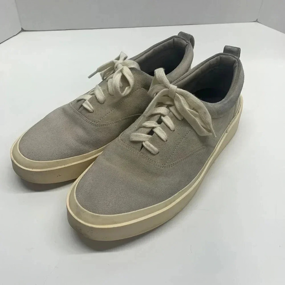 Fear Of God FOG Lace Up Seventh Suede Platform Sneakers Light Gray Size 41 US 8 - Picture 10 of 12